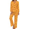 thumbnail image 1 of Ensembles de Pyjama pour Femmes Imprimé Homards Pyjamas Mode Rose et Bleu Vêtements de Nuit Printemps Manches Longues 2 Pcs Décontracté, 1 of 5
