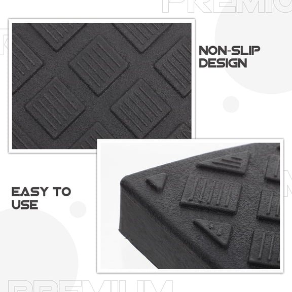 MEIBUTYUP Black Plastic Door Ramp for Home Use, , Versatile, Easy to Install and Ideal for Accessibility