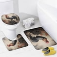 thumbnail image 4 of Farmhouse Rooster 4 Pieces Shower Curtain Sets Vintage Tree Modern Animal Bathroom Decor Set Bathroom Accessory Sets with Rugs and Toilet Lid Cover, 4 of 8