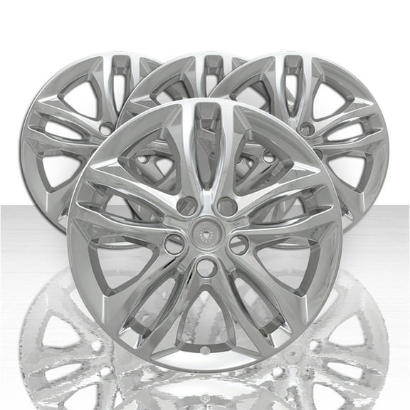 Set of 4 17' 10 Spoke Wheel Skins for 2016-2020 Chevy Malibu LT - Chrome