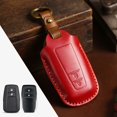 thumbnail image 1 of Car Key Fob Cover Case Protector For Toyota Camry Avalon Key Fob Cover Handmade Leather Case, 1 of 20