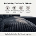 thumbnail image 4 of 96" L-Shaped Sectional Couches for Living Room, Modular Cloud Couch with Chaise, Corduroy Deep Seat Boneless Sofa, No Assembly, Dark Gray, 4 of 7