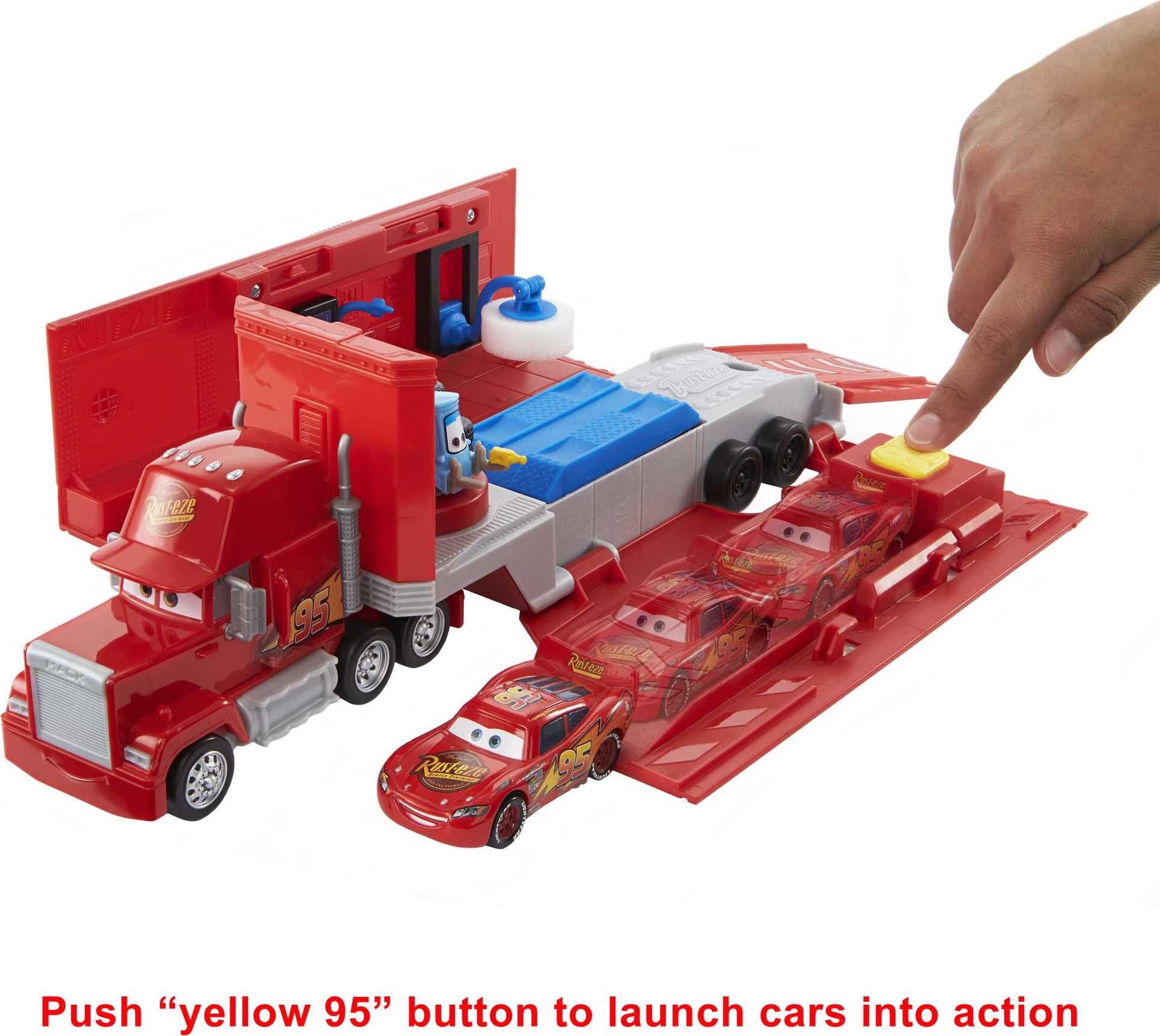 Disney Pixar Cars Transforming Mack Playset 2 in 1 Toy Truck Tune Up Station Walmart