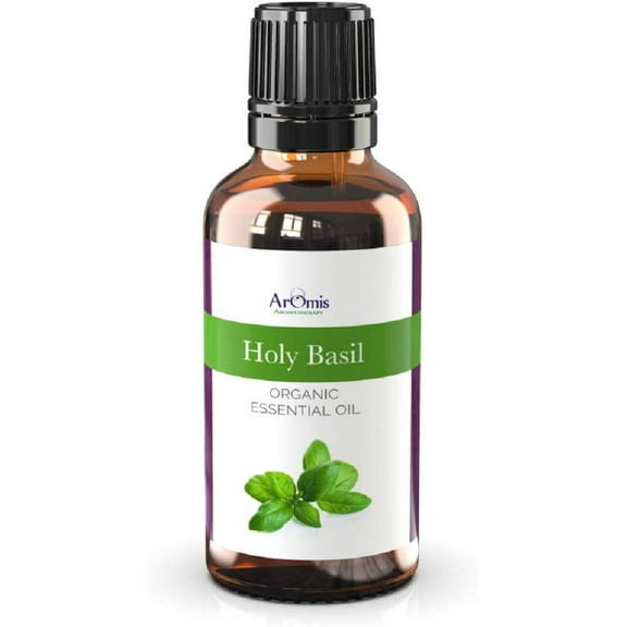 Holy Basil Essential Oil - Certified Organic - 100% Pure Therapeutic Grade - 30ml, Undiluted, Premium, Oils Perfect for Aromatherapy Diffuser