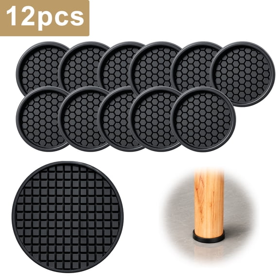 UHIAGREE 12pcs Chair Leg Floor Protectors,Silicone Anti-Slip Furniture Pads for Hardwood Floors
