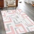 thumbnail image 2 of Pink Gray Geometric Stripes Area Rugs 3x5 ft Modern Abstract Lines Maze Washable Rug Non Slip Indoor Carpet Absorbent Floor Mat for Living Room Bedroom Dining Room, 2 of 9
