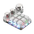 thumbnail image 2 of Mini teclado RGB ligero 9 teclas para interruptor de juego de control de volumen de audio Inalámbrico Blanco jinwen Mini teclado, 2 of 8