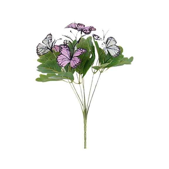 Segreto Artificial Butterfly Flowers Faux Bouquet Simulated Butterflies Decoration Silk Flower for Indoor Outdoor Halloween Christmas Yard Décor