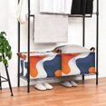 thumbnail image 3 of Yayeee Foldable Storage Basket for Shelves with Handles Waterproof Cloth Bins, Blue Abstract Wavy, 3 of 7