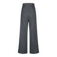 thumbnail image 6 of Maean Tall Pants for Women Long Elastic High Waist Wide Leg Loose Cotton Linen Trousers with Front Pockets, 6 of 7