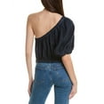 thumbnail image 2 of Velvet by Graham & Spencer womens  Laleen Linen Blouse, m, Blue, 2 of 3