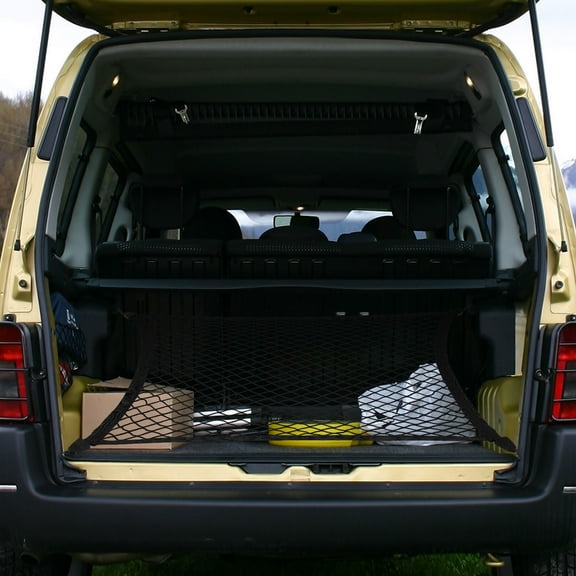 PBPBOX Black Stretchable Car Cargo Net for Suv Truck with High Strength Polyester Material