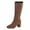 Brown, variant on Women's Mid-Calf Boots Fashion Suede Side Zipper Ankle Booties Durable - Sole for Comfortable Winter and Fall Casual Wear