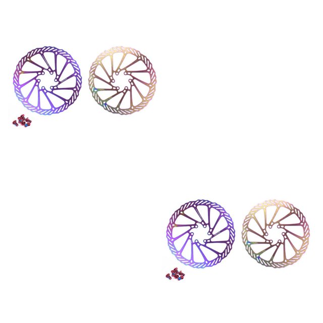 Greeniant Freno de disco de bicicleta, piezas de ciclismo ligeras antigrietas, Kit de rotores de varios tamaños de Metal resistente al desgaste, Tipo4 2piezas