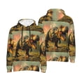 thumbnail image 6 of Bingfone Realistic Style Forest Dinosaur Men's Drawstring Hoodie Long Sleeve Pocket Sweatshirts-XX-Large, 6 of 6