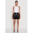 thumbnail image 2 of Womens Trendy Faux Leather High Waisted Pleated Mini Skirt, 2 of 5
