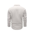 thumbnail image 4 of Sewkxo Men's Long Sleeve Work Shirt Casual Loose Fit Button Down Shirts with 2-Pocket for Outdoor Safari,Beige L, 4 of 4