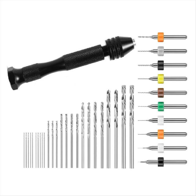 Juego de 36 Brocas Helicoidales de Precisión para Taladro Manual Profesional de Tornillo de Banco, de 0,5 A 3,0 mm, Herramientas Rotativas.