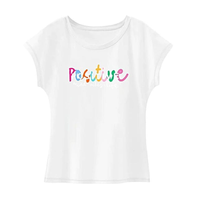 Camiseta de manga corta para mujer, ropa informal con cuello redondo, para acampar M