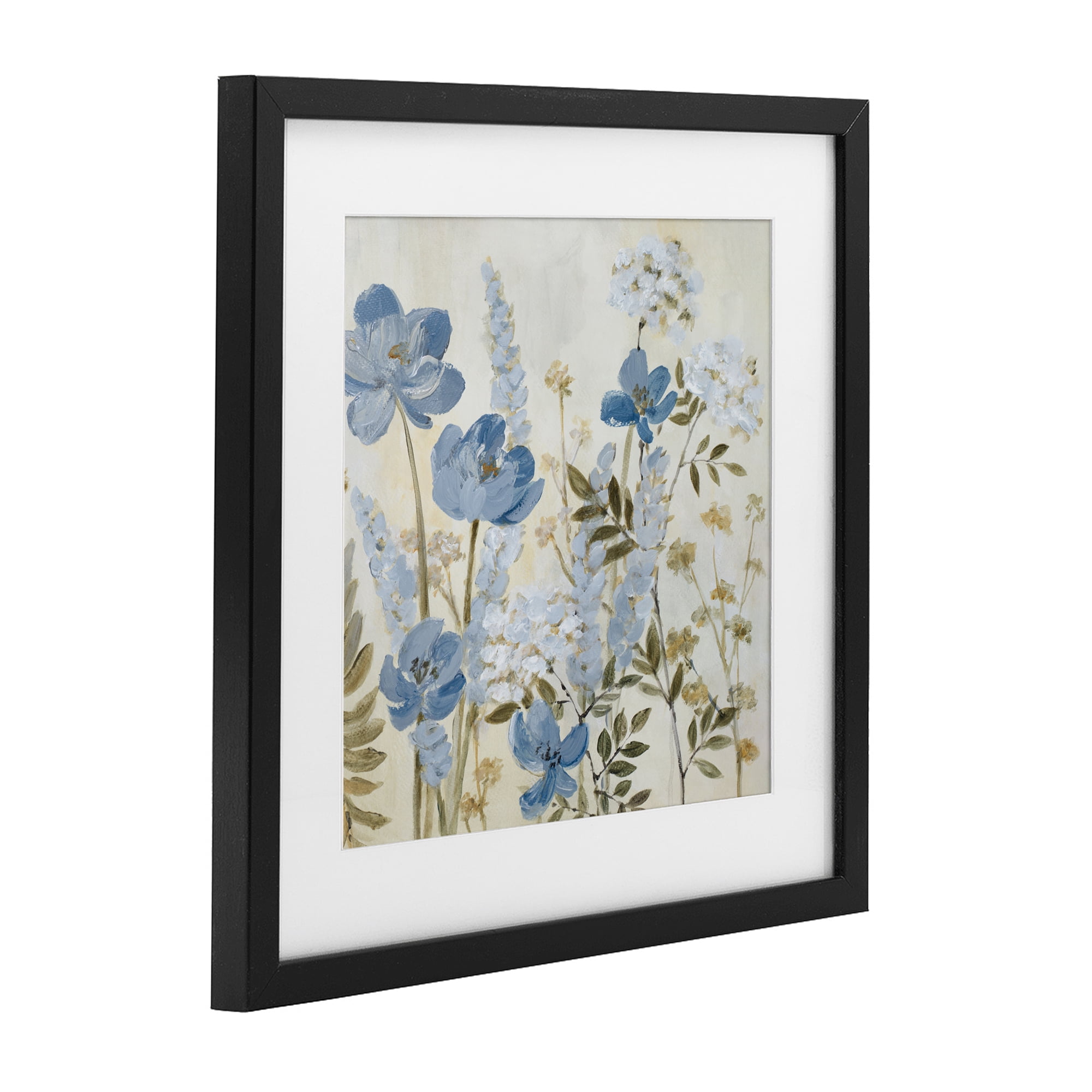 Stupell Industries Peace In The Blue Garden Black Framed Print Under Glass, design by Lanie Loreth