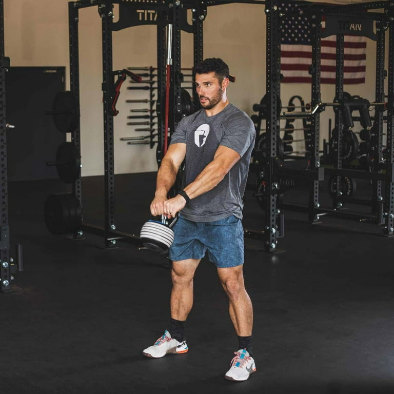 Titan fitness 5 20 lb adjustable kettlebell weight lifting swing workout sales