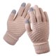 thumbnail image 1 of Qarigey Guantes tejidos de lana de Cachemira para mujer, guantes gruesos cálidos de invierno para pantalla táctil, mitones sólidos guantes y mitones Beige Qarigey AP000827-09, 1 of 6