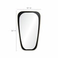 thumbnail image 7 of LuxenHome 30-Inch Tall Oblong Slim Black with Gold Iron Metal Frame Wall Mirror, 7 of 7