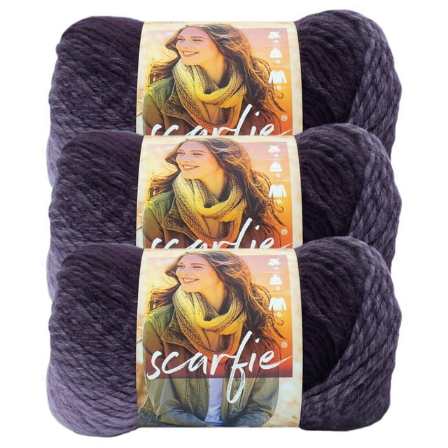 Lion Brand Yarn Scarfie #5 Chunky Wool Blend Yarn 285m/150g
