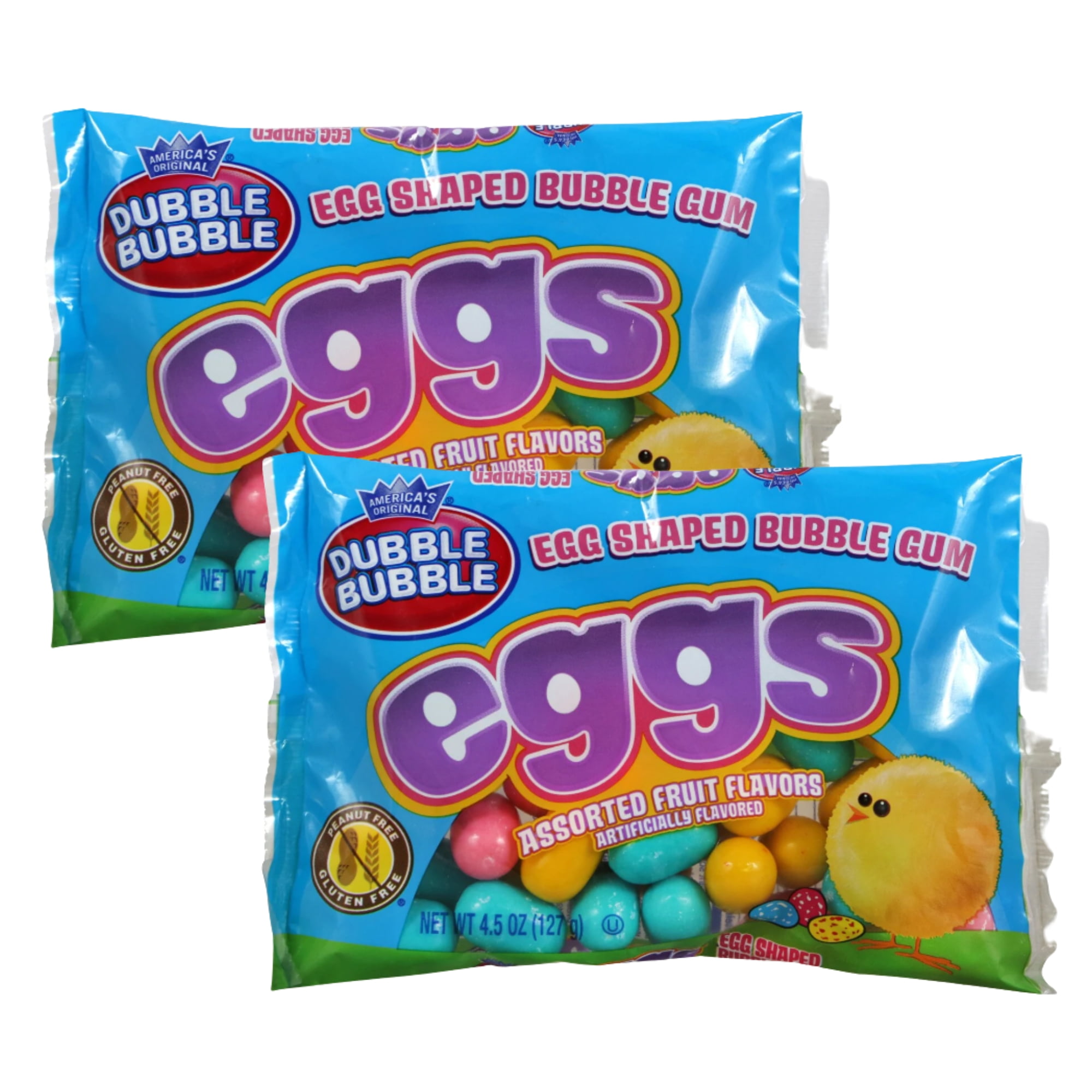 Dubble Bubble Egg Shaped Bubble Gum, Assorted Fruity Flavor Candy for ...