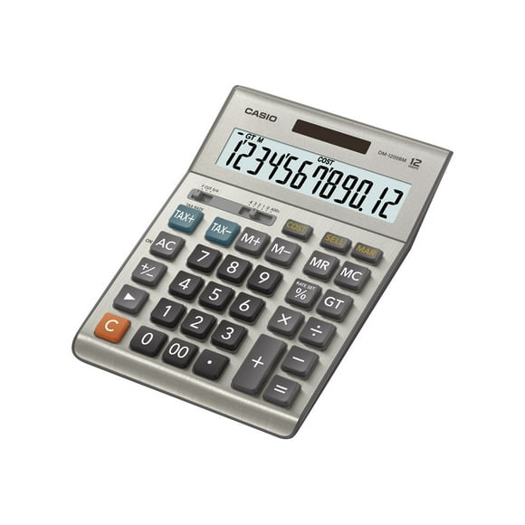 CASIO-COMPUTER DM-1200BM Ordinateur de Bureau Solaire 12 Chiffres PLUS