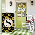 thumbnail image 4 of Monogram Letter S Garden Flag Summer Sunflower 12x18 Vertical Double Sided Spring Floral Outside Decorations Small Black Burlap Family Last Name Initial Yard Flag, 4 of 6