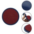 thumbnail image 3 of Unique Bargains 1 Set Water-absorbing Drink Coaster Wine Red Navy Blue Silicone Felt Cloth, 3 of 3
