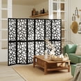 thumbnail image 2 of HOMCOM 6 Panel Room Divider, 5.6 FT Lightweight Privacy Screen, Black, 2 of 10