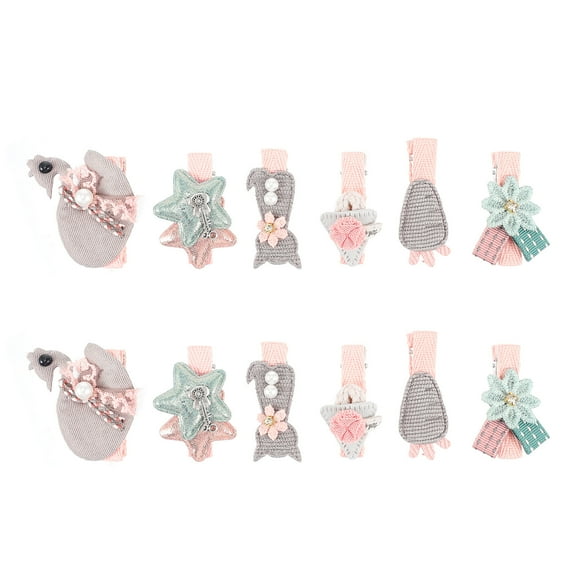 Hair Clips Fabric Duckbill Clip Accessories Hairpin Flower Barrettes Infants Girls Cute Kids Bang Decorative Pin Ribbon