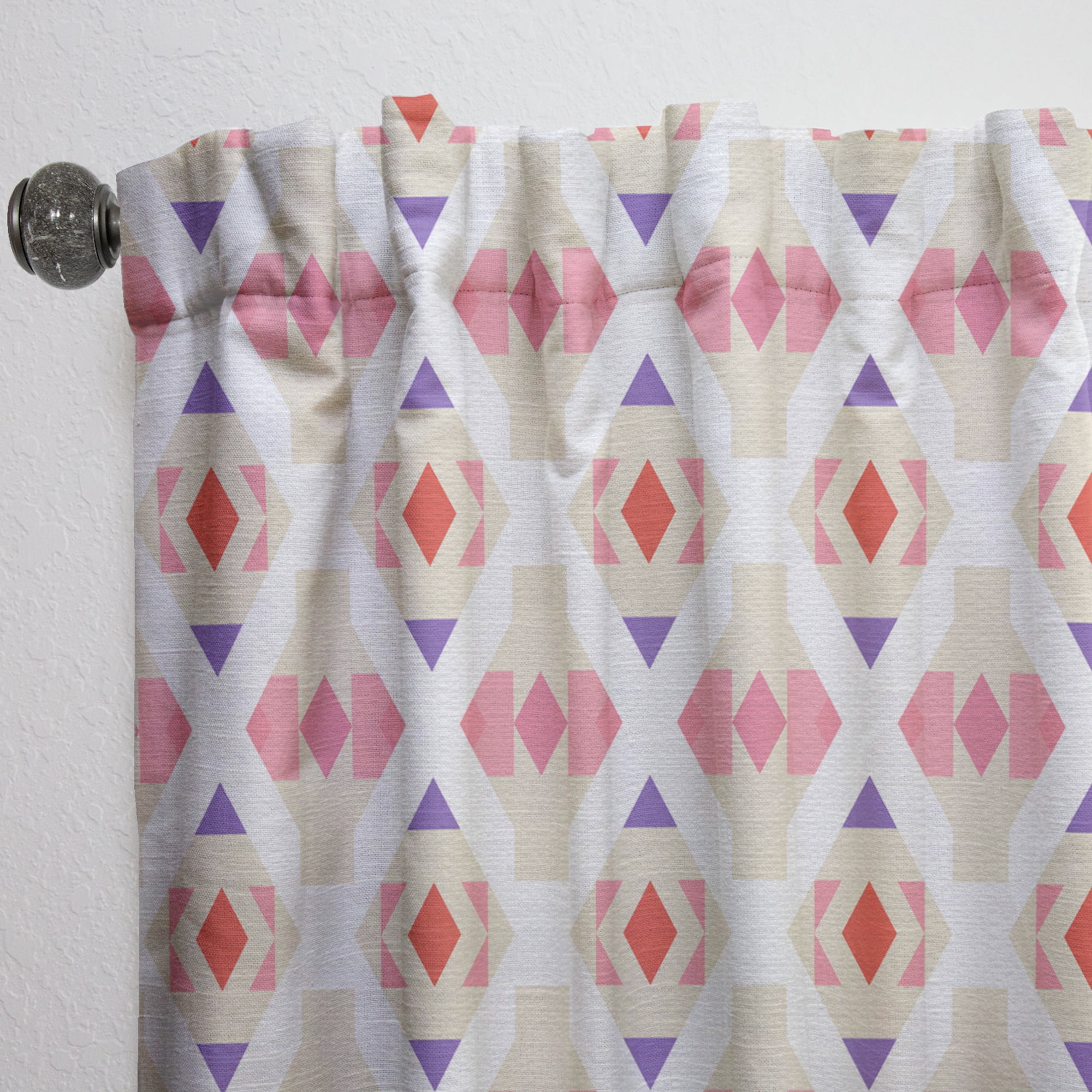 Designart 'Retro Triangular Design VII' Mid-Century Modern Curtain Panel