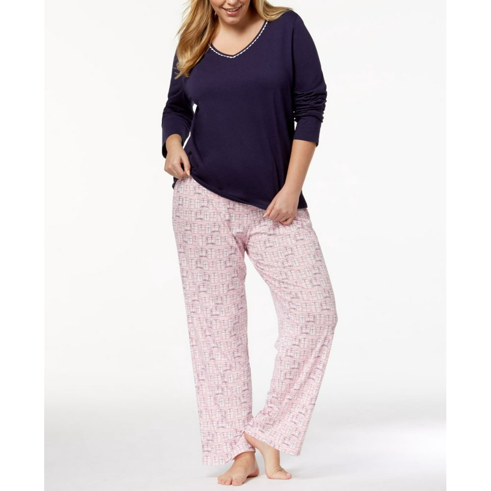 Nautica Nautica Womens Plus Size Packaged Knit Pajama Sets Walmart