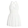 thumbnail image 5 of No Boundaries Smocked Cotton Halter Mini Dress, Women's XXS-XXL, 5 of 5