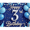 thumbnail image 4 of Yatrandify Colorful Balloons Happy Birthday Banner Festive Design Party Decoration for Kids 3rd Birthday Celebration, 4 of 8