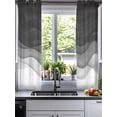 thumbnail image 2 of Ombre Waves Sheer Curtains 45 Inch Length 2 Panels Set for Living Room/Bedroom, Abstract Art Gradient Black Modern Kitchen Curtains Grommet Semi-Sheer Curtains Drapes Window Treatments 42"x45"x2, 2 of 7