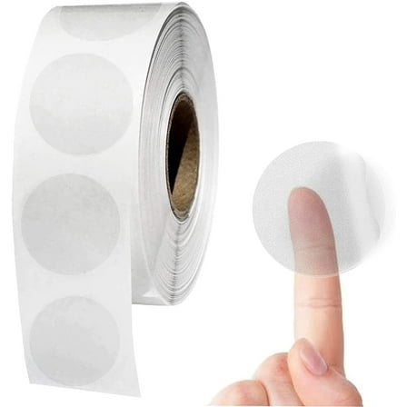 Crystal Clear Transparent 1" Round Stickers, Envelope Tab Sealer and Retail Package Round Clear Seal Labels Self Adhesive Stickers, 1000 Stickers Per Roll