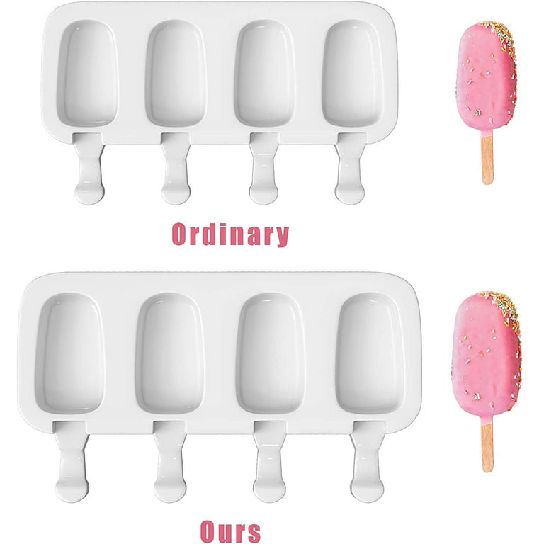 Popsicles Molds, Ozera 2 Pack Homemade Cake Pop Molds, Reusable Silicone Popcical Molds Maker Ice Pop Cream Molds Cakesicle Molds with 50 Wooden