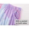 thumbnail image 6 of Beezizac Little & Big Girls Pajama Tie Dye Cotton Purple Egg Sandwich Cute 2-Piece Short Sleeve Set PJ Kid Size 8, 6 of 7