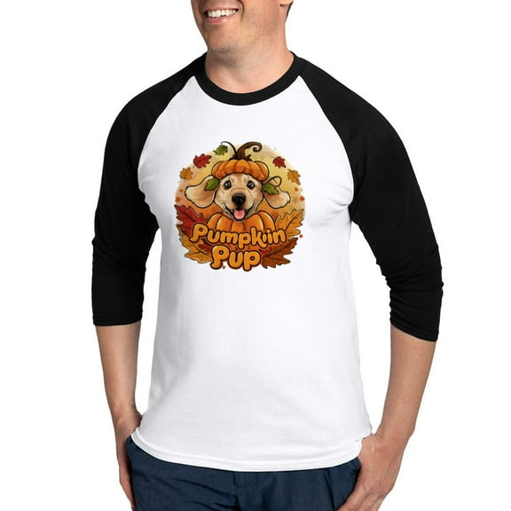 CafePress - Pumpkin Pup - Cotton Baseball Jersey, 3/4 Raglan Sleeve Shirt