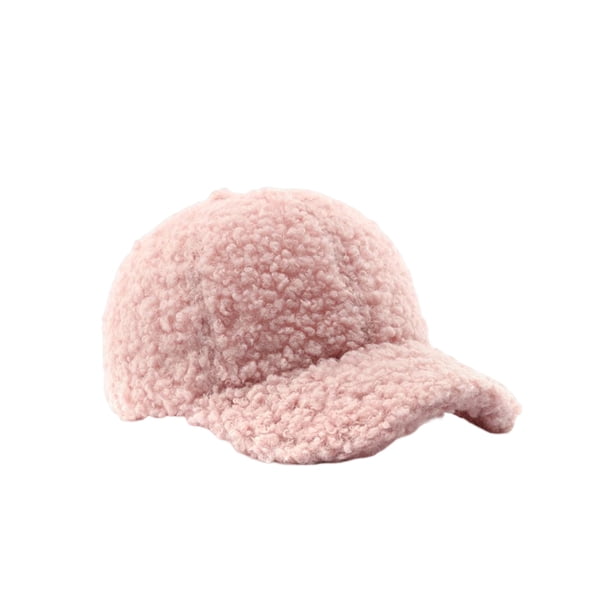 Jumpingount Gorra de béisbol, sombrero decorativo de felpa, cómodo, transpirable, ajustable, para otoño e invierno, decoración para la cabeza, gorras Sombreros Rosado Jumpingount AP013416-02