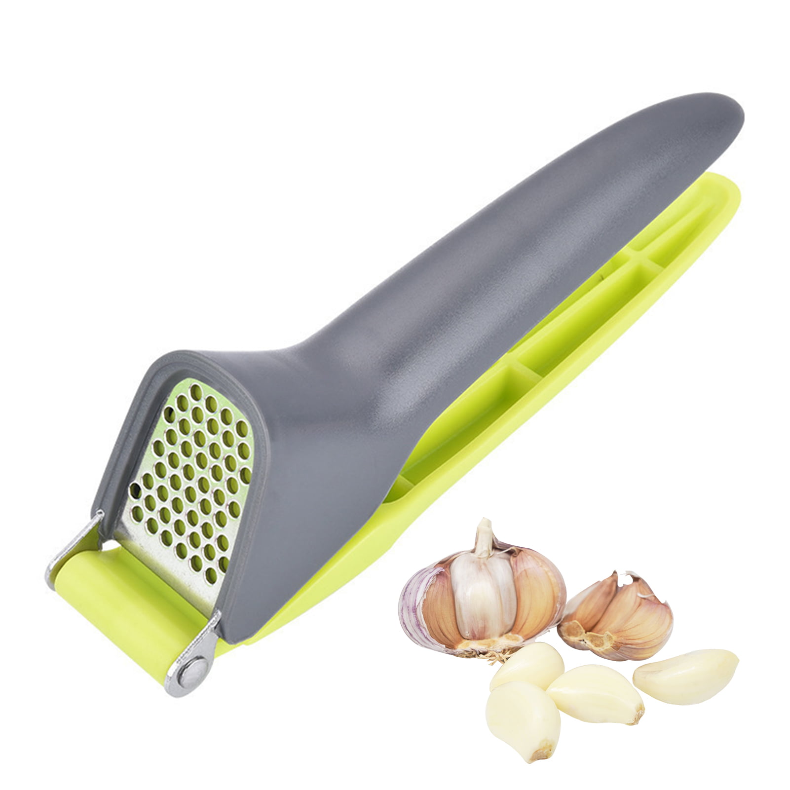 for Chef Hotel Restaurant Garlic Crusher Press Stainless Steel Kitchen Tools Professional Garlic Press with Cleaning Brush Garlic Press 