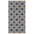 thumbnail image 2 of Safavieh Courtyard Brooklyn Geometric Indoor/Outdoor Area Rug, Navy/Beige, 2'7" x 5', 2 of 9