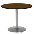 thumbnail image 3 of KFI Studios Mode Round 3' Dining Table Set, Walnut, 4 Natural Jive Chairs, 3 of 3