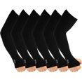 thumbnail image 1 of 6 pares de fundas de brazo negras con agujero para el pulgar para hombres y mujeres, deportes al aire libre, conducción, ciclismo, protección solar UV UPF50, mangas de compresión de refrigeración esquí esquí Gafas de esquí, 1 of 5
