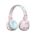 thumbnail image 1 of YLFASHION Auriculares Bluetooth para niños, Auriculares inalámbricos de Dibujos Animados para niños, Auriculares supraaurales con micrófono Incorporado para niños/Escuela/iPad/Tableta/Avión (Rosa), 1 of 5