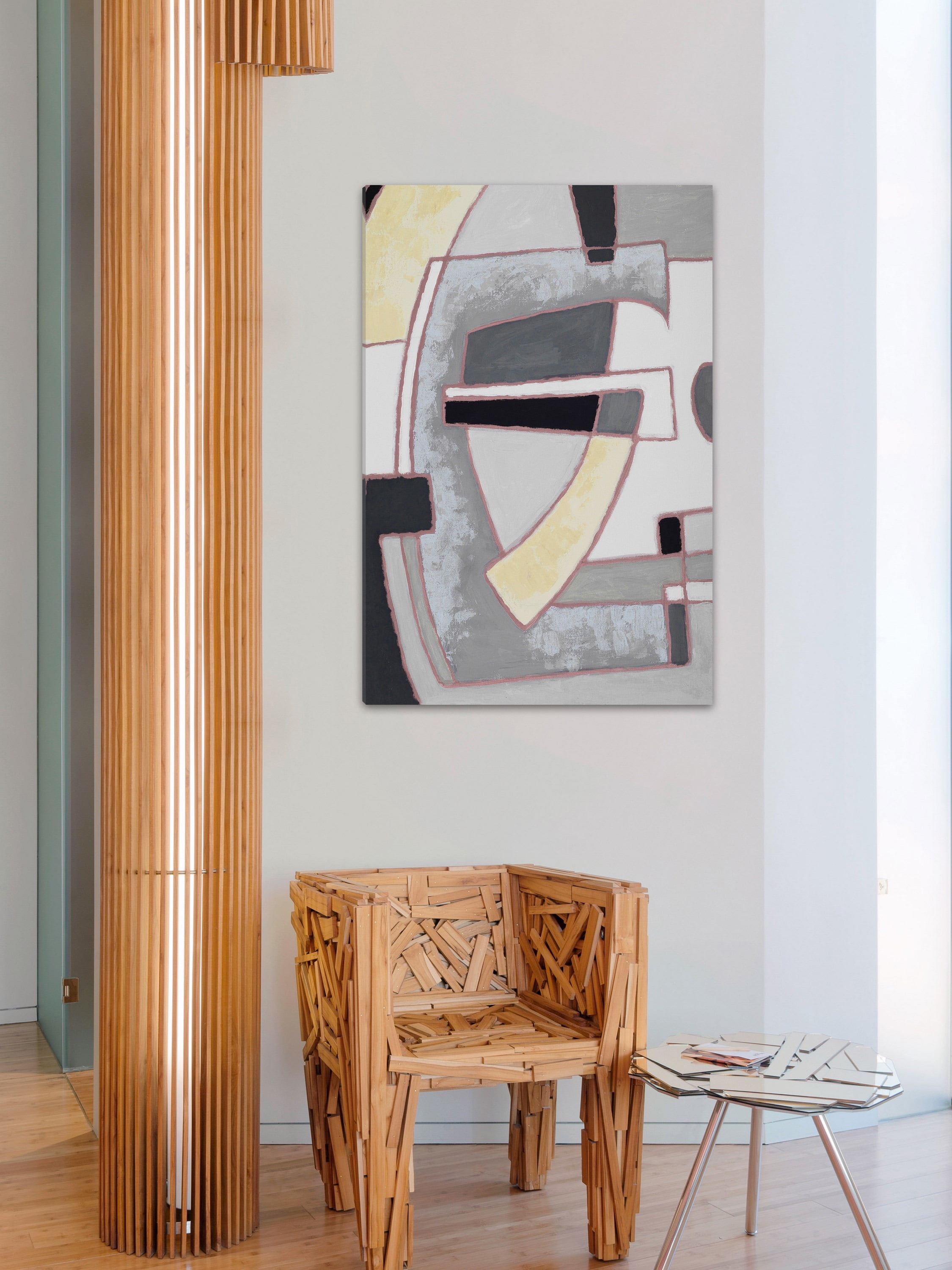 "Jigsaw" Painting Print on Wrapped Canvas